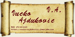Vučko Ajduković vizit kartica